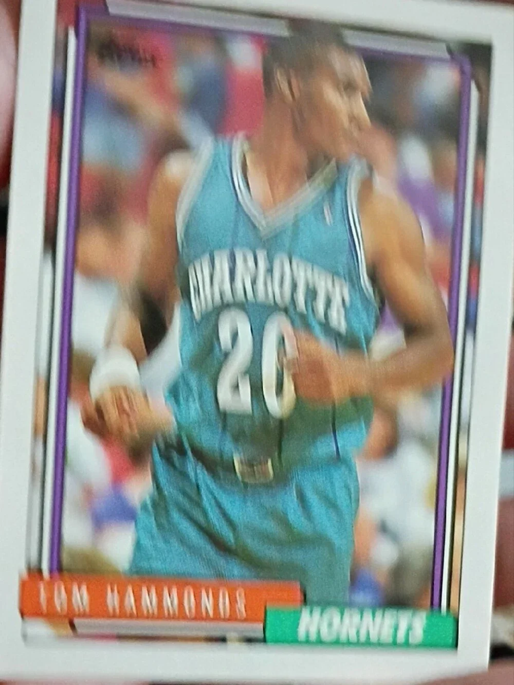 Topps Tom Hammonds Hornets Basketball Card - Teal, White